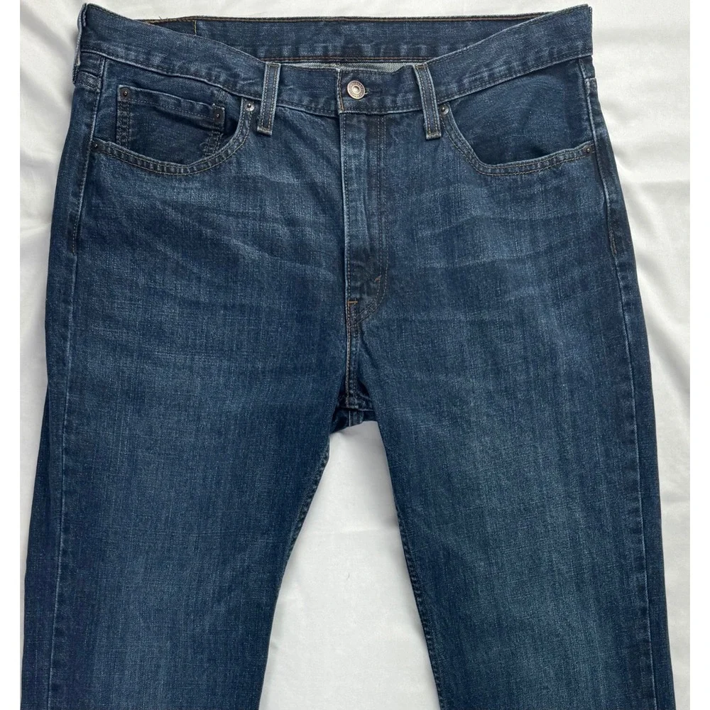 Levis 527 Slim Bootcut Jeans Mens 36x32 Dark Wash Indigo Blue Denim  western
